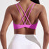 Solid Colour Cross Back Sport Bra for Women