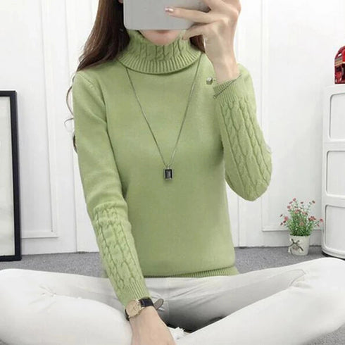 Women's Turtleneck Knitted Sweater