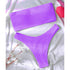 Textured High Cut Bikini Set for Women