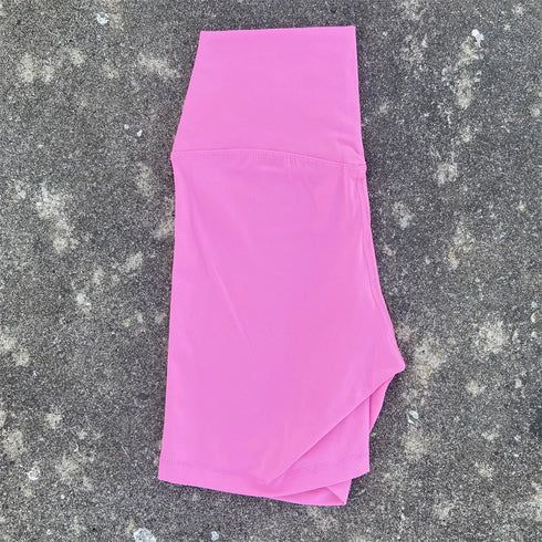 Solid Colour High Waist Yoga Shorts for Women