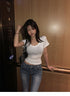 Gothic Embroidered Wide Leg Jeans for Women
