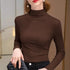 Women's Turtleneck Long Sleeve Ribbed Top