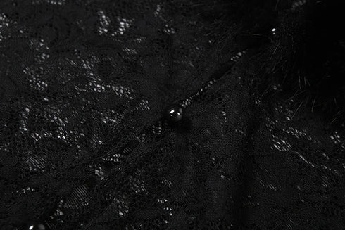 Black Jacquard 2 Piece Suit with Flare Pants