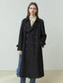 Classic Double-Breasted Mid-Length Trench Coat for Women