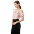 Ruffled Off-the-Shoulder Chiffon Top