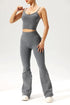 Seamless Flared Pants & Ribbed Tank Top Set