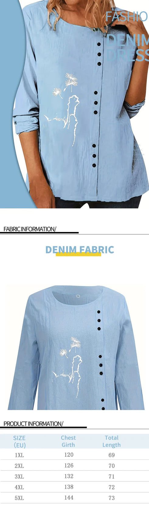 Plus Size Floral Woven Shirt for Spring and Summer