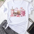 Aesthetic Women's Ice Cream Graphic Tee - Trendy Short Sleeve T-Shirt for Stylish Casual Looks