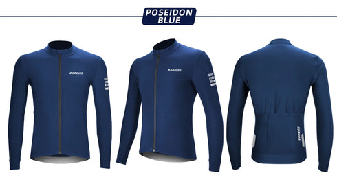 DAREVIE Men's Thermal Fleece Cycling Jersey - Long Sleeve