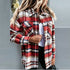 Women's Woolen Plaid Shirt Jacket - Vintage Streetwear