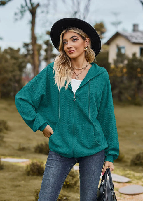 Hooded Zip-Up Sweatshirt for Women