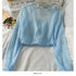 Summer Ruffled Chiffon Long Sleeve Blouse