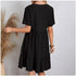 Women’s Summer Peplum V-Neck Ruffle Dress