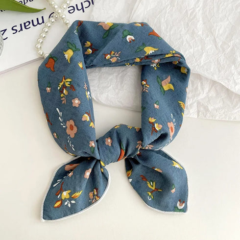 55cm Laies Cotton Linen Square Scarf for Women