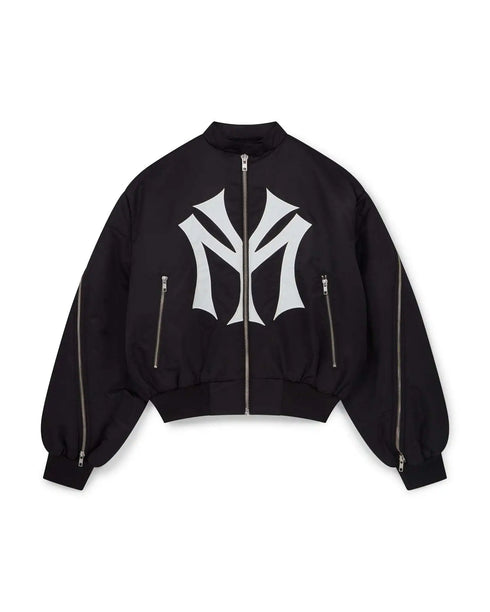 Unisex Black Zip-Up Hoodie with Embroidery Detail