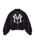 Unisex Black Zip-Up Hoodie with Embroidery Detail