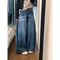 Vintage Curved Hem Wide Leg Jeans for Women