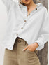 Women’s Vintage Oversized Button-Up Blouse