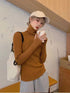Knitted Sweater Women Korean Version Turtleneck Pullover Warm Lapping Basic Tops