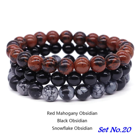 Couples Distance Bracelet Set - Natural Stone Healing