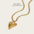 YACHAN Irregular Heart Pendant Necklace in 18K Gold