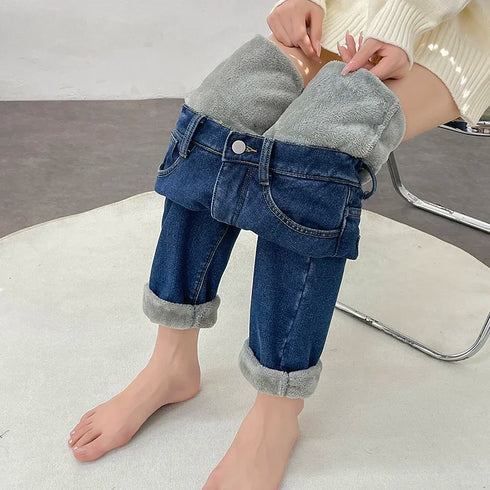 Women's Fleece Lined Harem Pants - Ankle Length