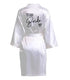 Team Bride Satin Robe with Black Letters