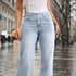 Womens Baggy Light Wash Denim Jeans