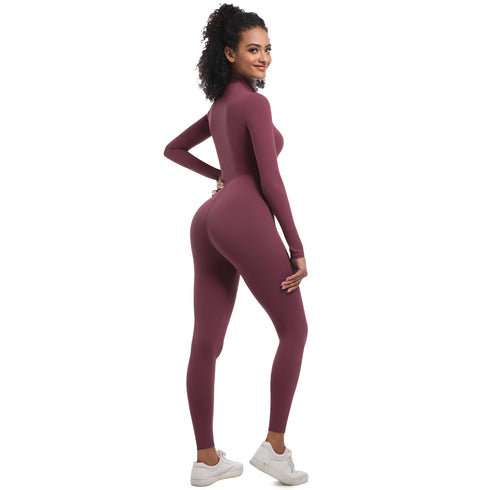 Women's Seamless Long Sleeve Sports Bodysuit
