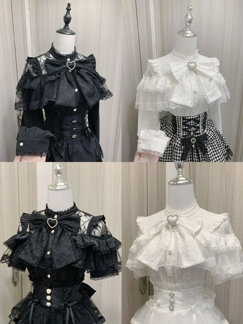Summer Lolita Blouse with Lace Detail