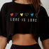 Women's Vibrant Pride Crop Top T-Shirt