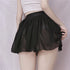 Pleated Mini Skirt in Black and White