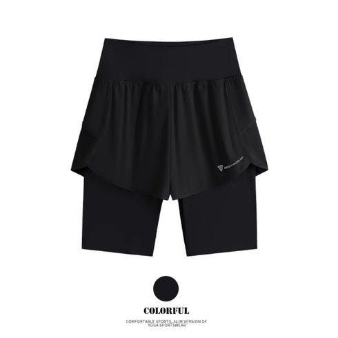 High Waist 2 in 1 Yoga Shorts for Women