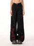 Women's Baggy Butterfly Jeans in Black