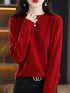 Women's 100% Merino Wool O-Neck Pullover Sweater