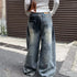 Vintage Wide Leg Denim Jeans for Women