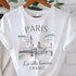 Paris Women Print T-Shirt Short Sleeve Casual Top for Summer & Spring