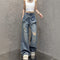 Chic Wide Leg Denim Jeans for Women