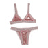 Green Velvet Triangle Bikini Set