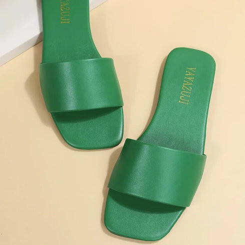 Minimalist Single Band Slide Sandals for Women