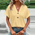 Casual Short Sleeve V-Neck Blouse for Women