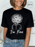 Harajuku I'm Fine Graphic T-Shirt for Women