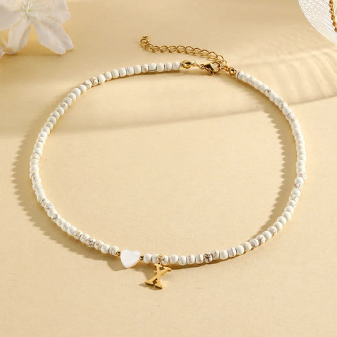 Personalised Bohemian Choker Necklace with Heart Pendant