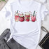 Aesthetic Women's Ice Cream Graphic Tee - Trendy Short Sleeve T-Shirt for Stylish Casual Looks
