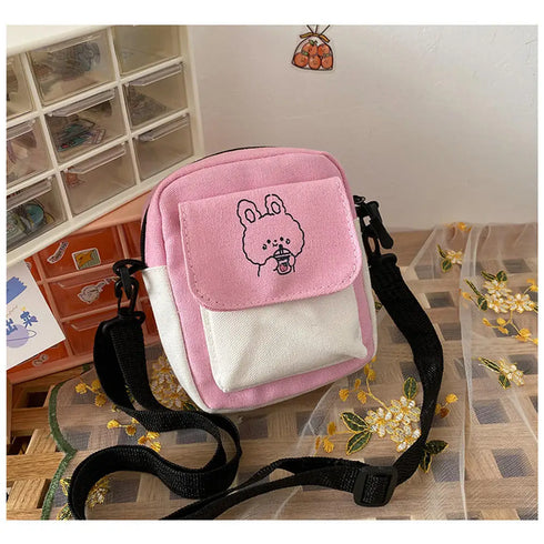 Fashion Small Square Messenger Bag Mini Waterproof Travel Bag Casual Shoulder Bag Men Women Mobile Phone Bag Crossbody Bag
