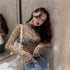 Women’s Leopard Print Turtleneck Long Sleeve Top