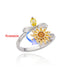 Four Clover Rotating Anxiety Ring - Adjustable Gold