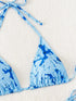 Floral Print Triangle Bikini Set with Brazilian Bottoms