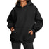 Hip Hop Solid Colour Hooded Pullover for Women