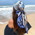 Large Silk Satin Hijab Scarf with Fashion Print - 90cm